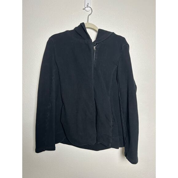 James Perse Standard Womens Sweater Black Full Zip Hoodie Adult Size 4/XL - Picture 1 of 5